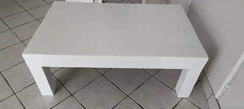 Table basse 120x75 blanche