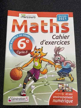cahier d’exercices mathématiques niveau 6e - jamais utilisé