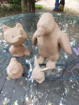 4 figurines d'animaux pour decopatch