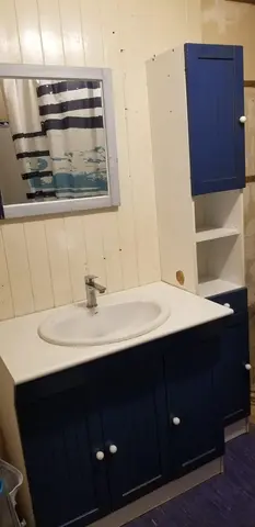 2 Meubles de salle de bain bleu