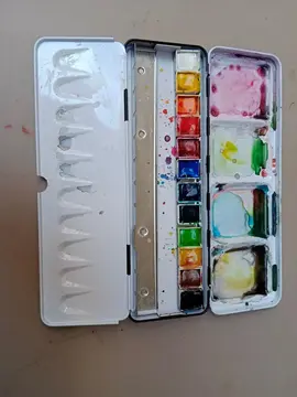 Grande boîte d'aquarelles 12 godets