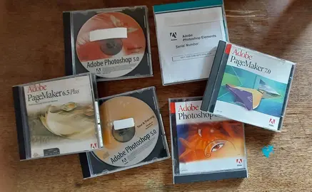 Logiciels Photoshop + Pagemaker, anciens