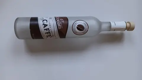 bouteille en verre dépoli