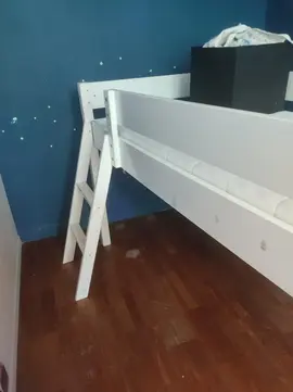 Lit enfant mi hauteur 90*200 avec matelas