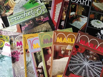 Lot de revues sur le crochet d'art