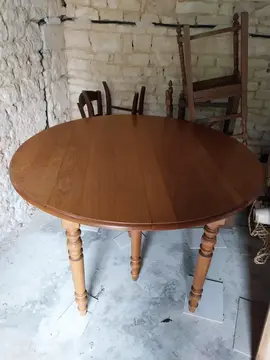 table chêne frigo vintage télé cathodique