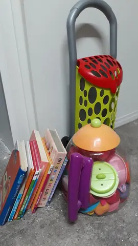 Lot de jouets 1er âge et livres - chariot, dinette