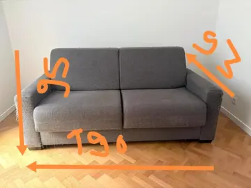 Canapé convertible - couchage 140x199