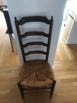 chaise bois à rempailler