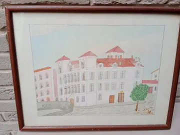 Aquarelle LA MAISON DE L'INFANTE St Jean de Luz