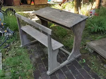 Bureau d'école ancien 2 places