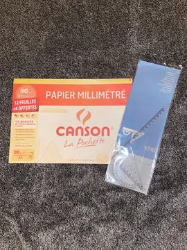 Papier millimétré & set géométrie
