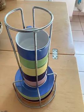 service 5 tasses café