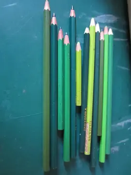 Lot crayons vert
