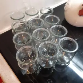 Lot de 12 pots en verre
