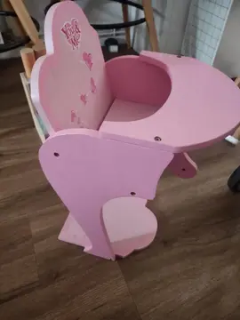 chaise haute en bois