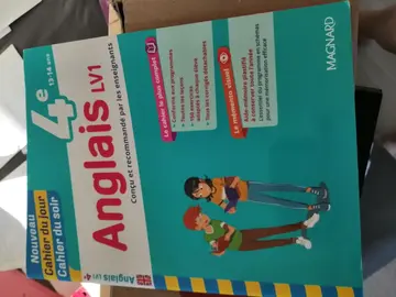 Cahier révision anglais 4ème