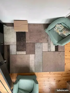 Grand tapis mérinos brillance 160 par 230 beige