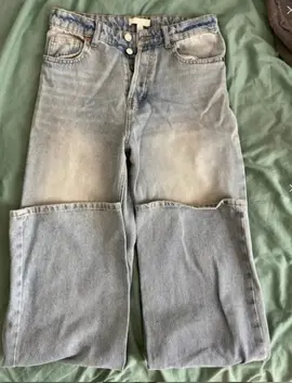 Jean bleu clair taille haute - S