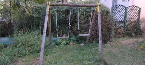portique 2 balançoires bois