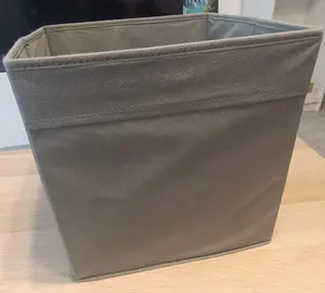 cube de rangement tissu gris