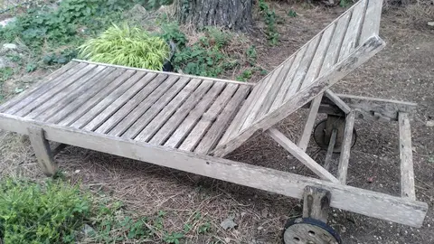 transat de jardin en bois