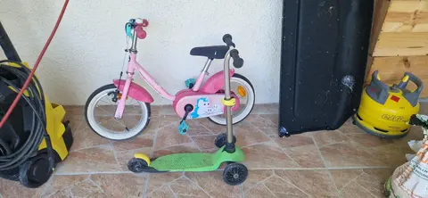 Donne vélo enfant avec roulettes et trotinette 3 roues