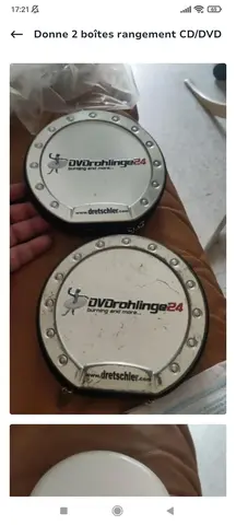 2 boîtes rangement CD ou DVD