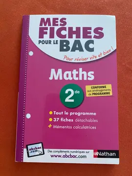 fiche révision maths pour le Bac