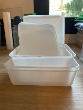 Lot de 5 boîtes de conservation en plastique
