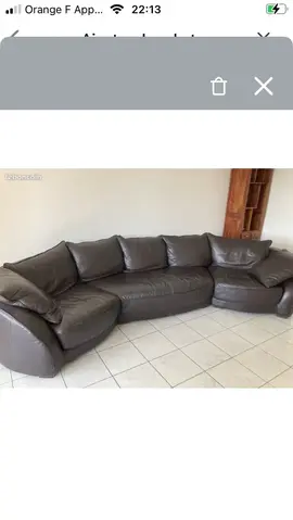 canapé cuir marron
