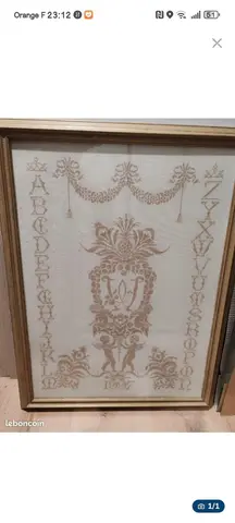 cadre brodé