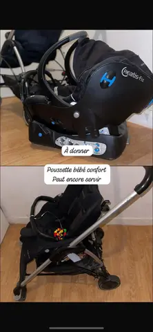 Poussette et cosy Bébé Confort – À donner !
