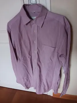 Chemise manches longues rayée blanc et bordeaux taille 39 Homme Canda