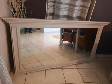 Grand miroir bois repeint