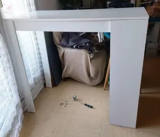 table haute blanche