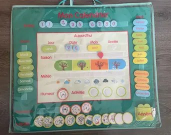 calendrier en tissu pour enfant