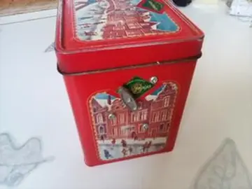 boîte à musique en métal, chant de Noël