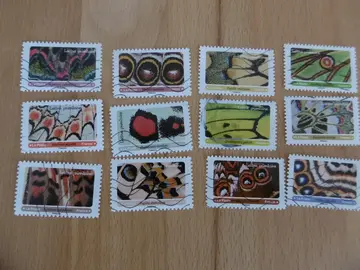 Série 12 timbres Effets papillons 2020