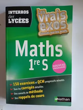 livre d'exercices de Mathématique de 1ere scientifique