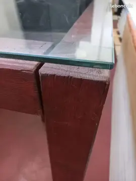 Table, plateau en verre