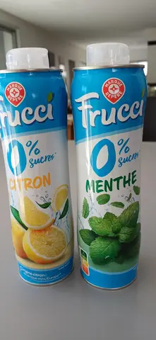 2 bouteilles de sirop O% sucres menthe et citron