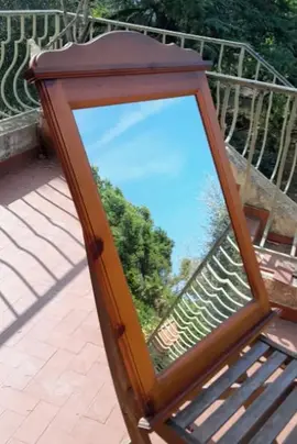 Miroir cadre bois