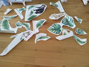 Stickers décoration murale (thème floral/jungle)