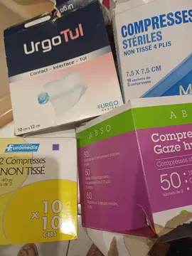 Compresses tailles diverses
