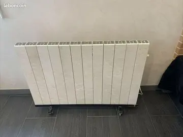 Chauffage électrique bizone plaque marbre ELPRO DIE SONNE - 1740W + support roulettes