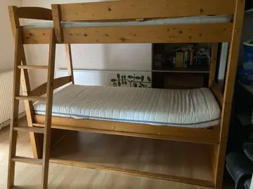 lit superposé en bois