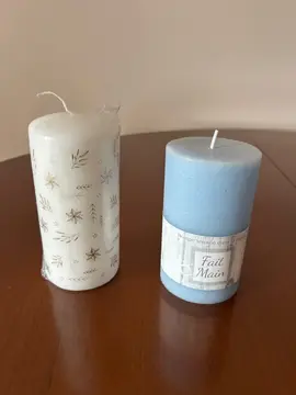 2 bougies H 12 et 13 cm