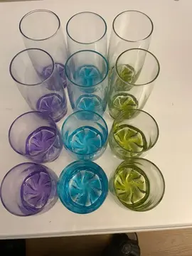 6 + 6 verres de couleur