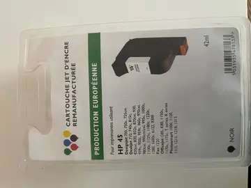 Cartouche d'encre HP45 noire neuve encore emballée